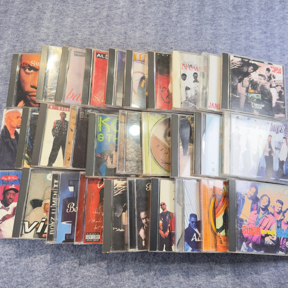 Lot of 30 90s 00s R&B Hip Hop Pop CDs Boyz II Men Keith Sweat R Kelly DMX NSYNC
